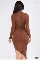 Mocha Cross Front Dress